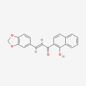 molecular formula C20H14O4 B3916562 3-(1,3-benzodioxol-5-yl)-1-(1-hydroxy-2-naphthyl)-2-propen-1-one 