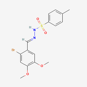 molecular formula C16H17BrN2O4S B3916569 N'-(2-bromo-4,5-dimethoxybenzylidene)-4-methylbenzenesulfonohydrazide 