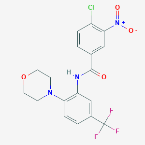 4-chloro-N~1~-[2-morpholino-5-(trifluoromethyl)phenyl]-3-nitrobenzamide