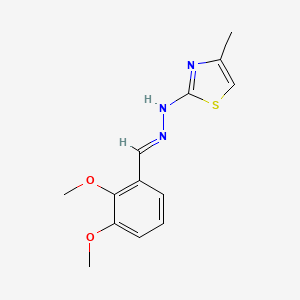 molecular formula C13H15N3O2S B3916591 2,3-dimethoxybenzaldehyde (4-methyl-1,3-thiazol-2-yl)hydrazone 
