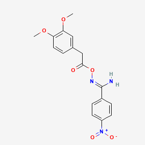 molecular formula C17H17N3O6 B3916607 N'-{[(3,4-dimethoxyphenyl)acetyl]oxy}-4-nitrobenzenecarboximidamide 