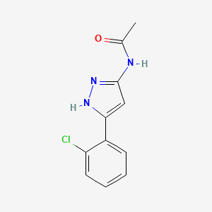 N-[3-(2-chlorophenyl)-1H-pyrazol-5-yl]acetamide