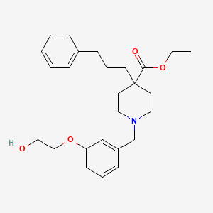 ethyl 1-[3-(2-hydroxyethoxy)benzyl]-4-(3-phenylpropyl)-4-piperidinecarboxylate