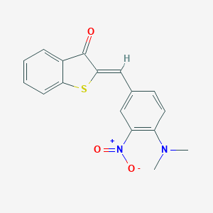 molecular formula C17H14N2O3S B391666 2-{4-(dimethylamino)-3-nitrobenzylidene}-1-benzothiophen-3(2H)-one 