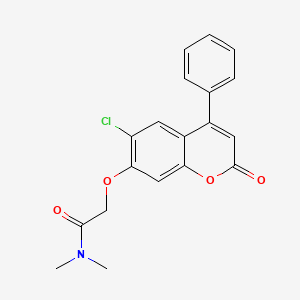 2-[(6-chloro-2-oxo-4-phenyl-2H-chromen-7-yl)oxy]-N,N-dimethylacetamide