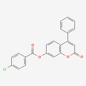 2-oxo-4-phenyl-2H-chromen-7-yl 4-chlorobenzoate