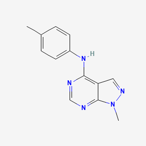 molecular formula C13H13N5 B3916686 1-methyl-N-(4-methylphenyl)-1H-pyrazolo[3,4-d]pyrimidin-4-amine 