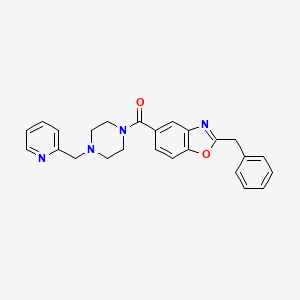 2-benzyl-5-{[4-(2-pyridinylmethyl)-1-piperazinyl]carbonyl}-1,3-benzoxazole