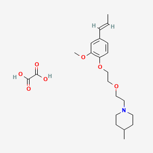 molecular formula C22H33NO7 B3916762 1-(2-{2-[2-methoxy-4-(1-propen-1-yl)phenoxy]ethoxy}ethyl)-4-methylpiperidine oxalate 