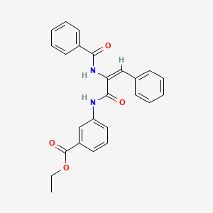 molecular formula C25H22N2O4 B3916775 ethyl 3-{[2-(benzoylamino)-3-phenylacryloyl]amino}benzoate 