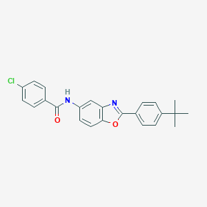 N-[2-(4-tert-butylphenyl)-1,3-benzoxazol-5-yl]-4-chlorobenzamide