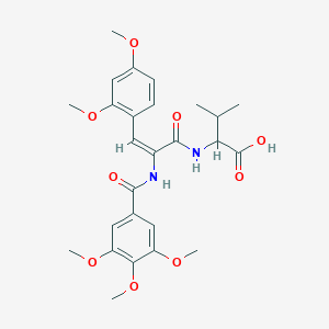 molecular formula C26H32N2O9 B3916786 N-{3-(2,4-dimethoxyphenyl)-2-[(3,4,5-trimethoxybenzoyl)amino]acryloyl}valine 