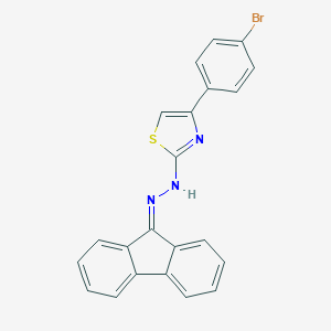 molecular formula C22H14BrN3S B391679 9H-fluoren-9-one [4-(4-bromophenyl)-1,3-thiazol-2-yl]hydrazone 