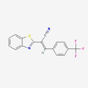 molecular formula C17H9F3N2S B3916790 2-(1,3-benzothiazol-2-yl)-3-[4-(trifluoromethyl)phenyl]acrylonitrile 