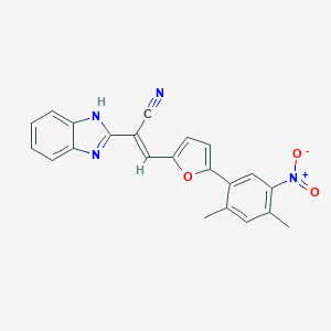 2-(1H-benzimidazol-2-yl)-3-(5-{5-nitro-2,4-dimethylphenyl}-2-furyl)acrylonitrile