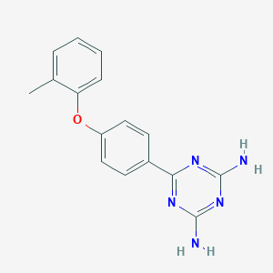 molecular formula C16H15N5O B391681 6-(4-o-Tolyloxy-phenyl)-[1,3,5]triazine-2,4-diamine CAS No. 304876-19-5