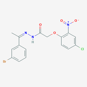 molecular formula C16H13BrClN3O4 B3916815 N'-[1-(3-bromophenyl)ethylidene]-2-(4-chloro-2-nitrophenoxy)acetohydrazide 