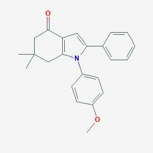 molecular formula C23H23NO2 B391683 1-(4-methoxyphenyl)-6,6-dimethyl-2-phenyl-1,5,6,7-tetrahydro-4H-indol-4-one 