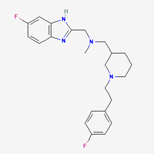 1-(6-fluoro-1H-benzimidazol-2-yl)-N-({1-[2-(4-fluorophenyl)ethyl]-3-piperidinyl}methyl)-N-methylmethanamine