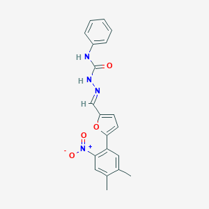 (2E)-2-{[5-(4,5-dimethyl-2-nitrophenyl)furan-2-yl]methylidene}-N-phenylhydrazinecarboxamide