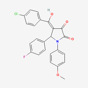 4-(4-chlorobenzoyl)-5-(4-fluorophenyl)-3-hydroxy-1-(4-methoxyphenyl)-1,5-dihydro-2H-pyrrol-2-one