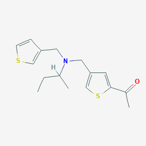 molecular formula C16H21NOS2 B3916861 1-(4-{[sec-butyl(3-thienylmethyl)amino]methyl}-2-thienyl)ethanone 