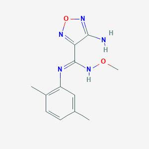molecular formula C12H15N5O2 B391688 4-amino-N-(2,5-dimethylphenyl)-N'-methoxy-1,2,5-oxadiazole-3-carboximidamide 