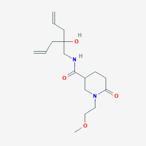 molecular formula C17H28N2O4 B3916896 N-(2-allyl-2-hydroxy-4-penten-1-yl)-1-(2-methoxyethyl)-6-oxo-3-piperidinecarboxamide 