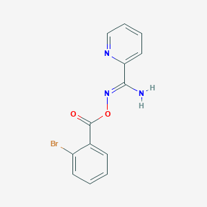 molecular formula C13H10BrN3O2 B3916914 N'-[(2-bromobenzoyl)oxy]-2-pyridinecarboximidamide 