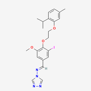 N-{3-iodo-4-[2-(2-isopropyl-5-methylphenoxy)ethoxy]-5-methoxybenzylidene}-4H-1,2,4-triazol-4-amine