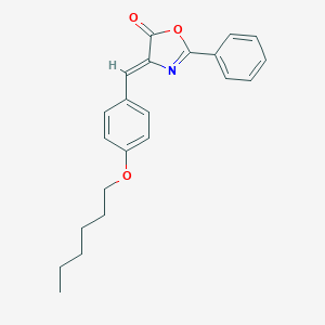 molecular formula C22H23NO3 B391693 4-[4-(hexyloxy)benzylidene]-2-phenyl-1,3-oxazol-5(4H)-one 