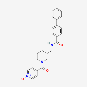 molecular formula C25H25N3O3 B3916939 N-{[1-(1-oxidoisonicotinoyl)-3-piperidinyl]methyl}-4-biphenylcarboxamide 