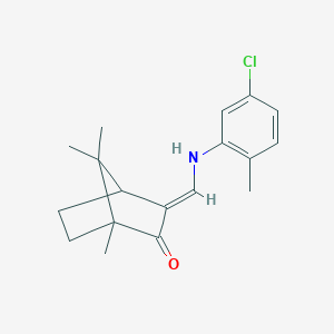 molecular formula C18H22ClNO B391695 3-[(5-Chloro-2-methylanilino)methylene]-1,7,7-trimethylbicyclo[2.2.1]heptan-2-one 