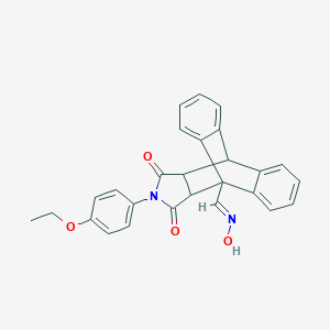 molecular formula C27H22N2O4 B391700 17-(4-Ethoxyphenyl)-16,18-dioxo-17-azapentacyclo[6.6.5.0~2,7~.0~9,14~.0~15,19~]nonadeca-2,4,6,9,11,13-hexaene-1-carbaldehyde oxime 