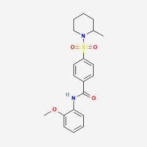 N-(2-methoxyphenyl)-4-[(2-methyl-1-piperidinyl)sulfonyl]benzamide