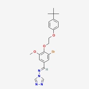 N-{3-bromo-4-[2-(4-tert-butylphenoxy)ethoxy]-5-methoxybenzylidene}-4H-1,2,4-triazol-4-amine