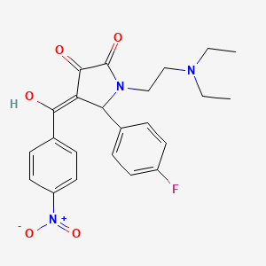molecular formula C23H24FN3O5 B3917039 1-[2-(diethylamino)ethyl]-5-(4-fluorophenyl)-3-hydroxy-4-(4-nitrobenzoyl)-1,5-dihydro-2H-pyrrol-2-one 