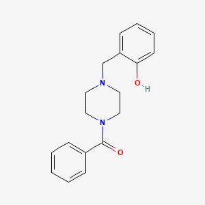 molecular formula C18H20N2O2 B3917052 2-[(4-benzoylpiperazin-1-yl)methyl]phenol 