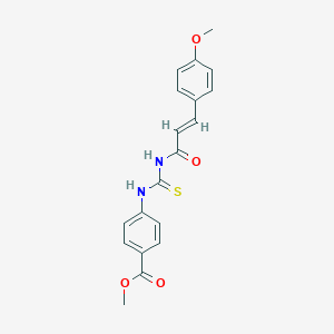 molecular formula C19H18N2O4S B391707 Methyl 4-[({[3-(4-methoxyphenyl)acryloyl]amino}carbothioyl)amino]benzoate CAS No. 352338-60-4