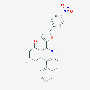 2,2-dimethyl-5-[5-(4-nitrophenyl)-2-furyl]-2,3,5,6-tetrahydrobenzo[a]phenanthridin-4(1H)-one