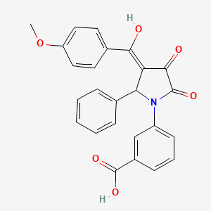 3-[3-hydroxy-4-(4-methoxybenzoyl)-2-oxo-5-phenyl-2,5-dihydro-1H-pyrrol-1-yl]benzoic acid