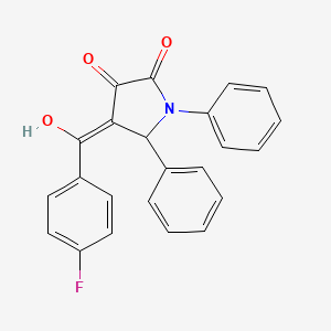 4-(4-fluorobenzoyl)-3-hydroxy-1,5-diphenyl-1,5-dihydro-2H-pyrrol-2-one