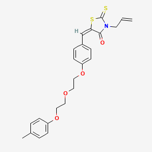 molecular formula C24H25NO4S2 B3917144 3-allyl-5-(4-{2-[2-(4-methylphenoxy)ethoxy]ethoxy}benzylidene)-2-thioxo-1,3-thiazolidin-4-one 