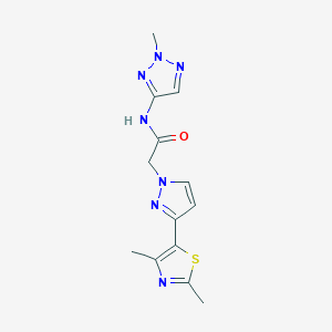 2-[3-(2,4-dimethyl-1,3-thiazol-5-yl)-1H-pyrazol-1-yl]-N-(2-methyl-2H-1,2,3-triazol-4-yl)acetamide