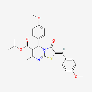 isopropyl 2-(4-methoxybenzylidene)-5-(4-methoxyphenyl)-7-methyl-3-oxo-2,3-dihydro-5H-[1,3]thiazolo[3,2-a]pyrimidine-6-carboxylate