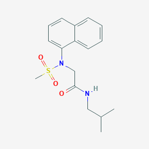 molecular formula C17H22N2O3S B3917182 N~1~-isobutyl-N~2~-(methylsulfonyl)-N~2~-1-naphthylglycinamide 