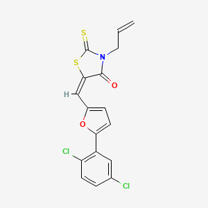 3-allyl-5-{[5-(2,5-dichlorophenyl)-2-furyl]methylene}-2-thioxo-1,3-thiazolidin-4-one