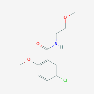 molecular formula C11H14ClNO3 B3917196 5-chloro-2-methoxy-N-(2-methoxyethyl)benzamide 