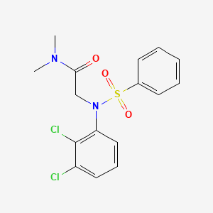 molecular formula C16H16Cl2N2O3S B3917212 N~2~-(2,3-dichlorophenyl)-N~1~,N~1~-dimethyl-N~2~-(phenylsulfonyl)glycinamide 