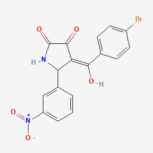 4-(4-bromobenzoyl)-3-hydroxy-5-(3-nitrophenyl)-1,5-dihydro-2H-pyrrol-2-one